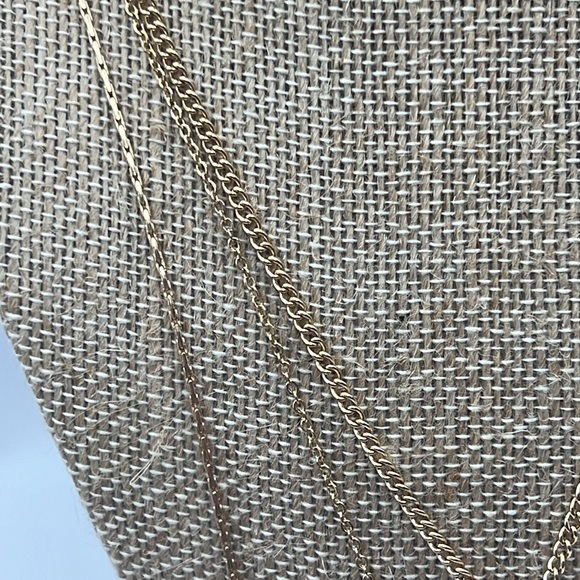 Triple Gold Chain with Trifold Locket. - Picture 7 of 8